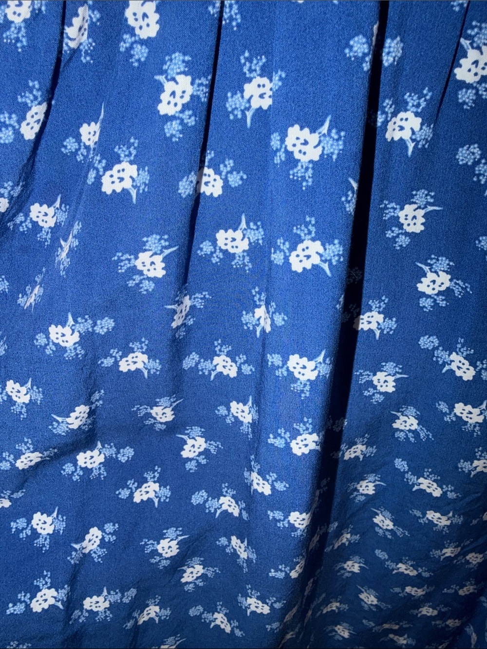 L Tall Blue Floral Spaghetti Strap Sundress - Picture 5 of 6